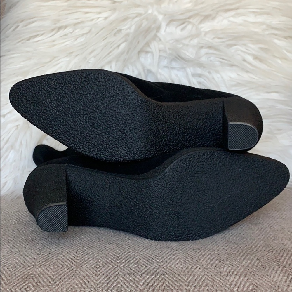 Colin Stuart Suede Ruffle Ankle Booties - Picture 7 of 8